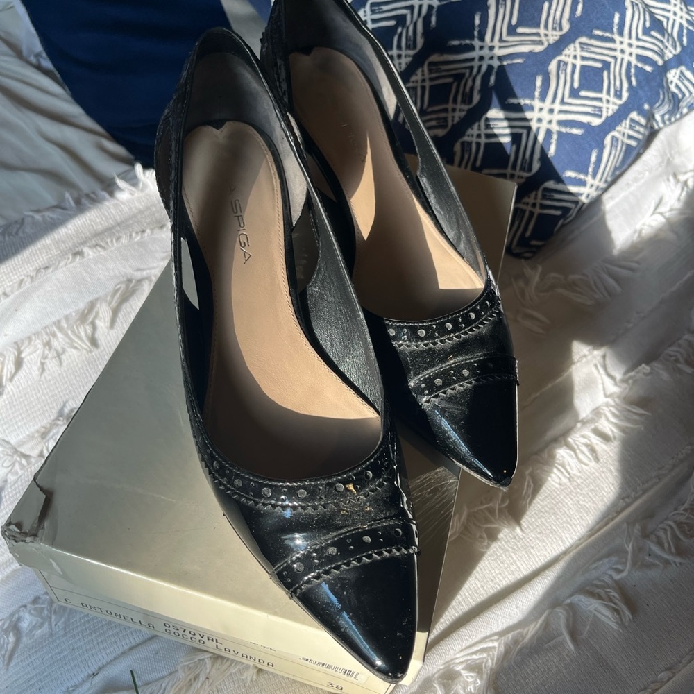 Ma Spiga Black Kitten Heel